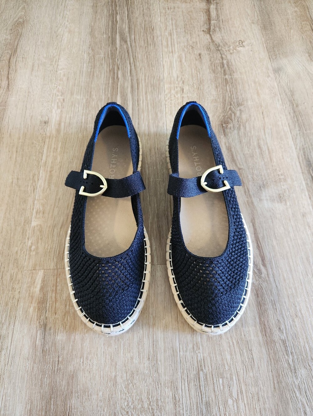Rothys Black The Espadrille Mary Jane Flats Women's Size 8.5 - Picture 3 of 8
